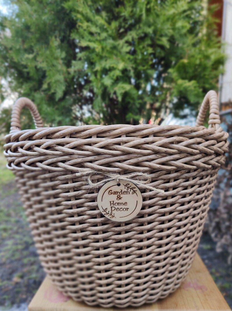 Faux Rattan Planter,artificial Rattan Flower Pots for Modern Living