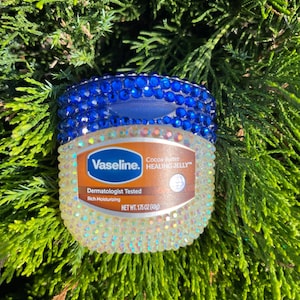 1.75 oz Bling Rhinestone Vaseline | House warming gift | bedazzled gift ideas | petroleum jelly | Coca butter healing jelly