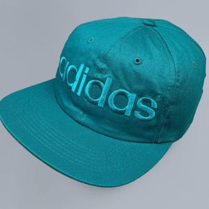 Vintage 70s 80s 90s adidas Equipment Green Color Made in Philippines Snapback Cap Hat OS Big Logo Rare