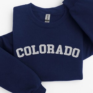 Embroidered custom states sweatshirt custom college city Sweatshirt Custom Text crewneck texas Retro personalized Gifts sweater for dad gift