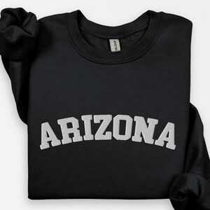 personalized Embroidered sweatshirt Custom embroidery text sweater Embroidered  states shirt custom college city birthday Couples Gifts mom