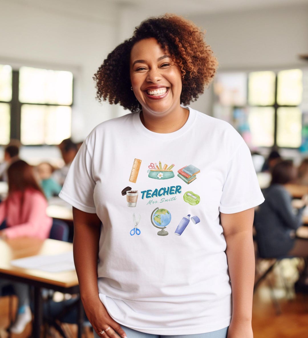 Personalized Teacher T-Shirt - Customizable Gift For Educators, Multiple Grades & Sizes - View #8
