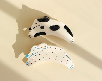 Cute Dog Hair Claws | Acetate Hair Claw Clips | Acetate Hair Clips | Animal Hair Clips | Great Gifts for Dog Lovers