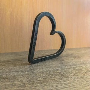 Personalized Metal Heart – Hand-Forged Gift for 6th or 11th Wedding Anniversary gift – Custom Iron Anniversary Gift – Romantic Home Decor