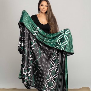Reversible Polynesian Blankets ( 5 x 6.5 ft )