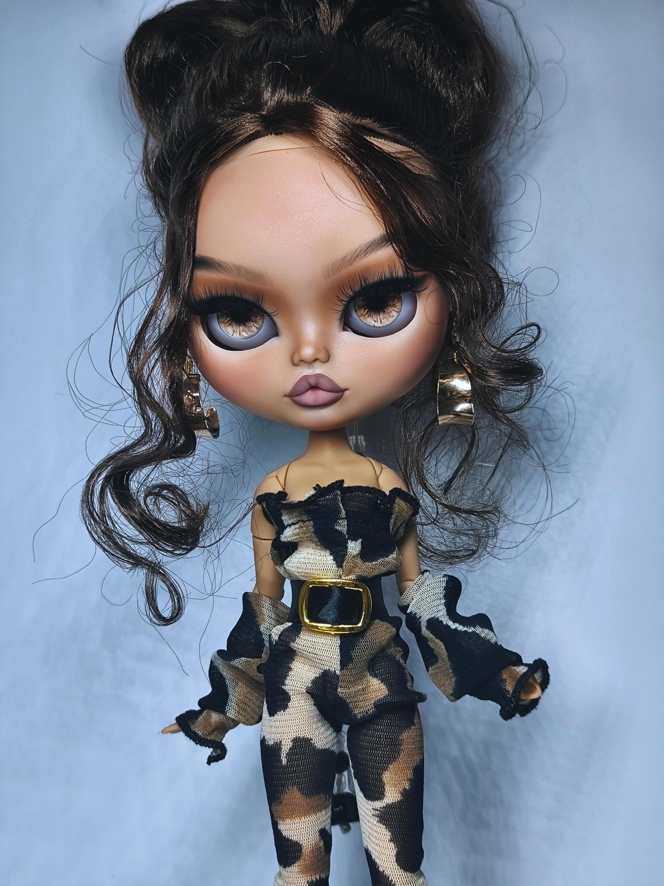 Poupée BJD OOAK Custom Type OB11 - Amie Pour Blythe Ou Holala - Pièce Unique Fait-main