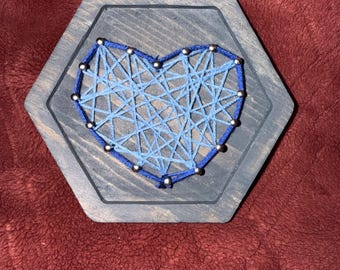Imán de corazón azul
