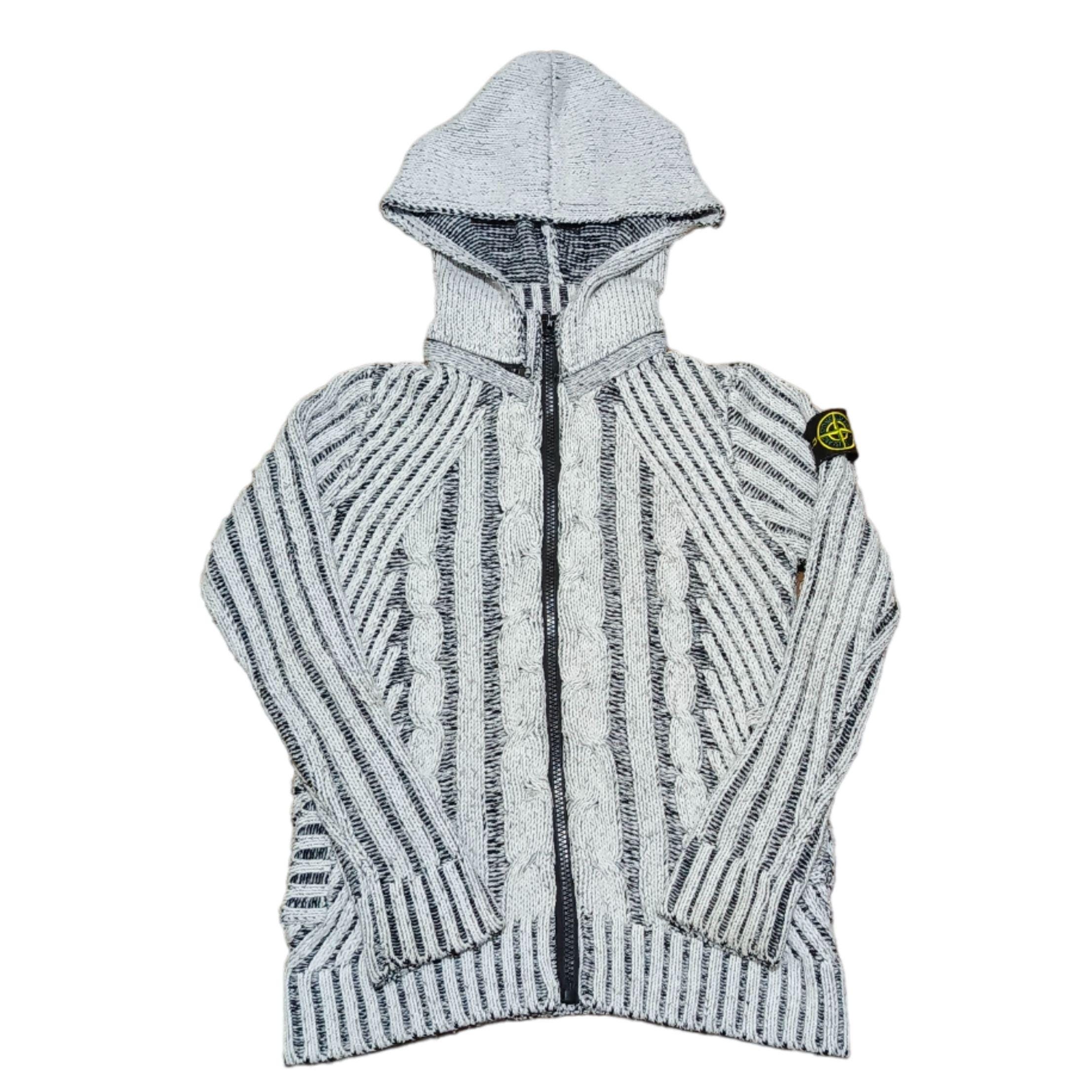 Vintage Stone Island Cable Knit Hoodie Sweater | Size M Vintage Stone Island Cable Knit Hoodie Sweater | Size M