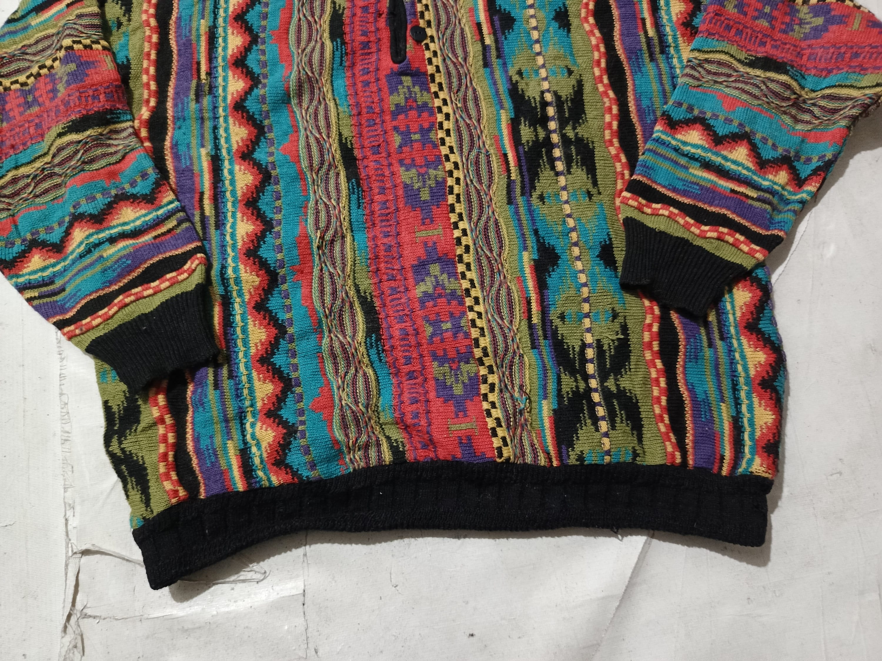 Vintage 90's Coogi Style Collared Pullover Sweater 90's Vintage 90's Coogi Style Collared Pullover Sweater 90's