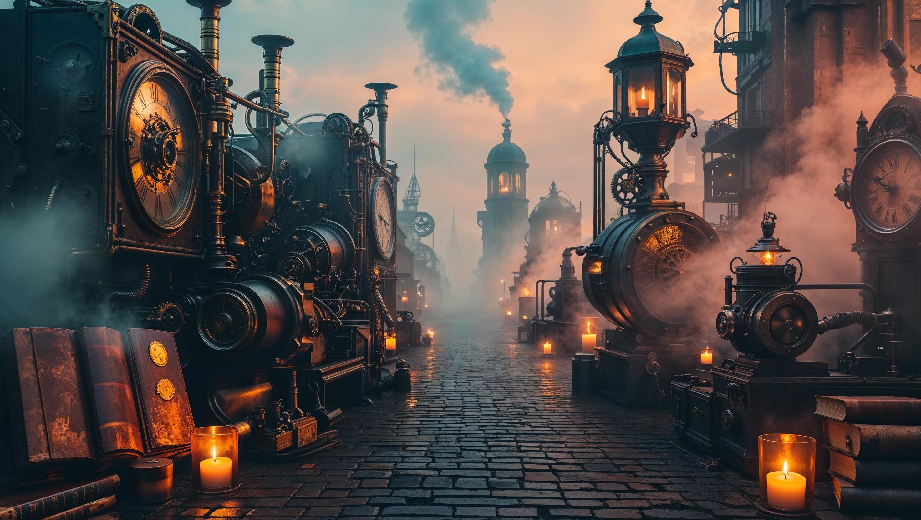 Steampunk Computer Wallpapers: 10-pack Digital Download for Vintage ...