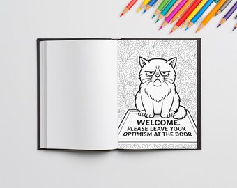 Sarcastic Adult Coloring Book: Grumpy Animals & Passive-Aggressive Quotes
