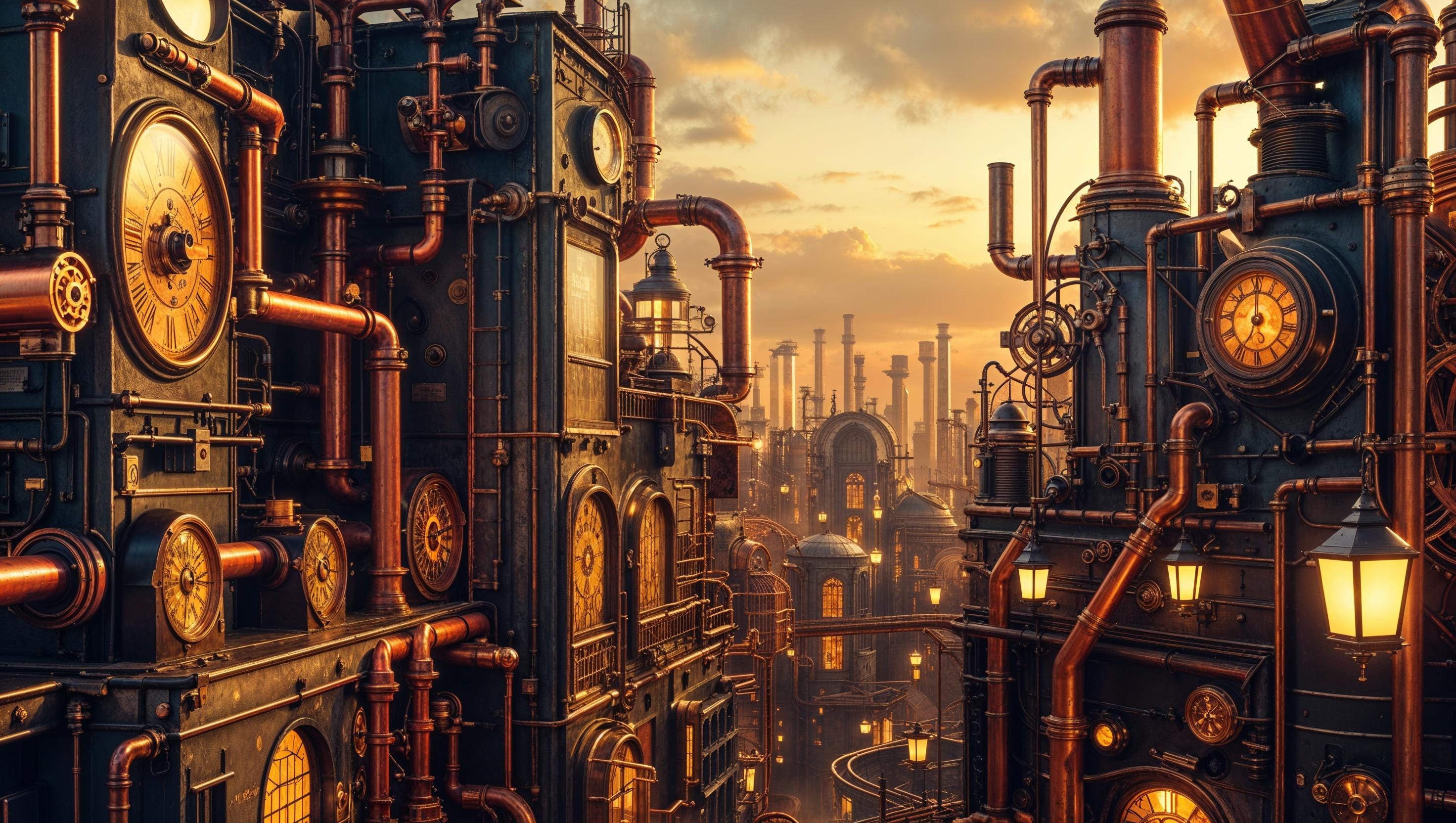 Steampunk Computer Wallpapers: 10-pack Digital Download for Vintage ...