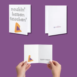 Noshin&#39; Hamentaschen - Playful Purim Card