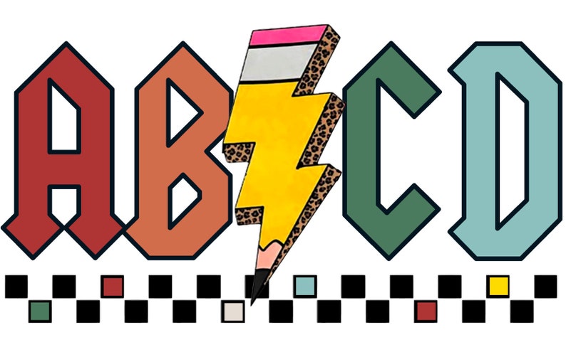 ABCD Acdc Design ABCD Distressed Design Png Digital Design Digital ...