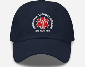 Gorra bordada de apoyo emocional para esposo NO ACARICIAR Gorra divertida de regalo para el amor de tu vida Ropa para cónyuges manos fuera Divertida Tonto no tocar