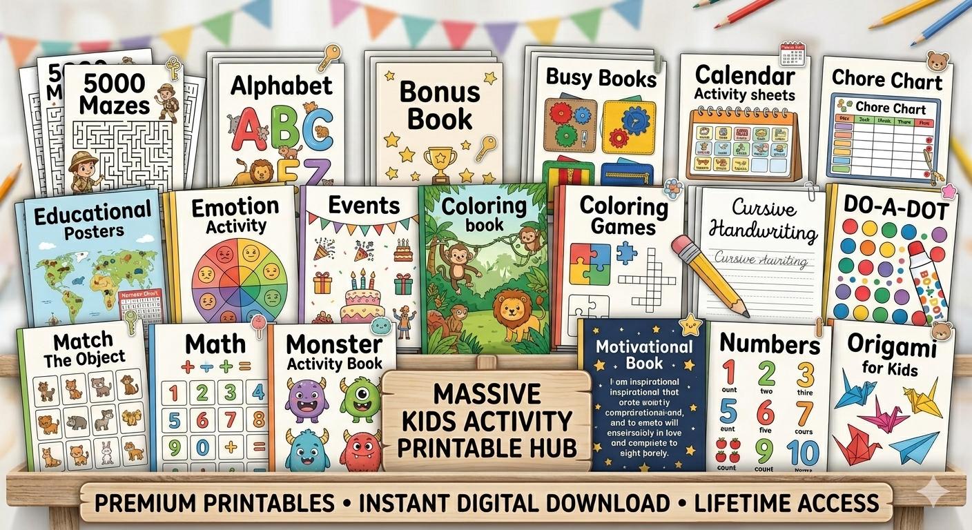 70k+ Preschool Worksheet Bundle & 5k Coloring Bonus, Kindergarten ...