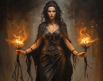 Hecate The Torchbearer Digital Portrait