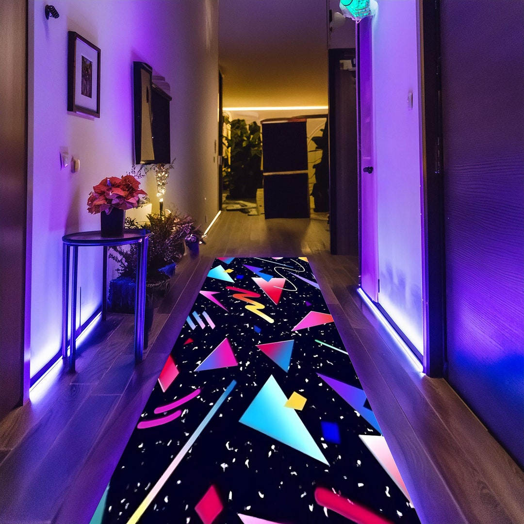 Arcade Runner Rug, Alley Corridor Rug, Hallway Gamer Rug, 80s Rug ...