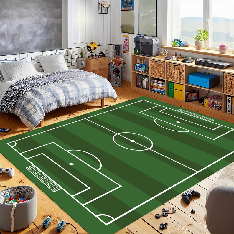 Football Field Rug, Football Rug, Soccer Field Rug, Sports Rug, Soccer
