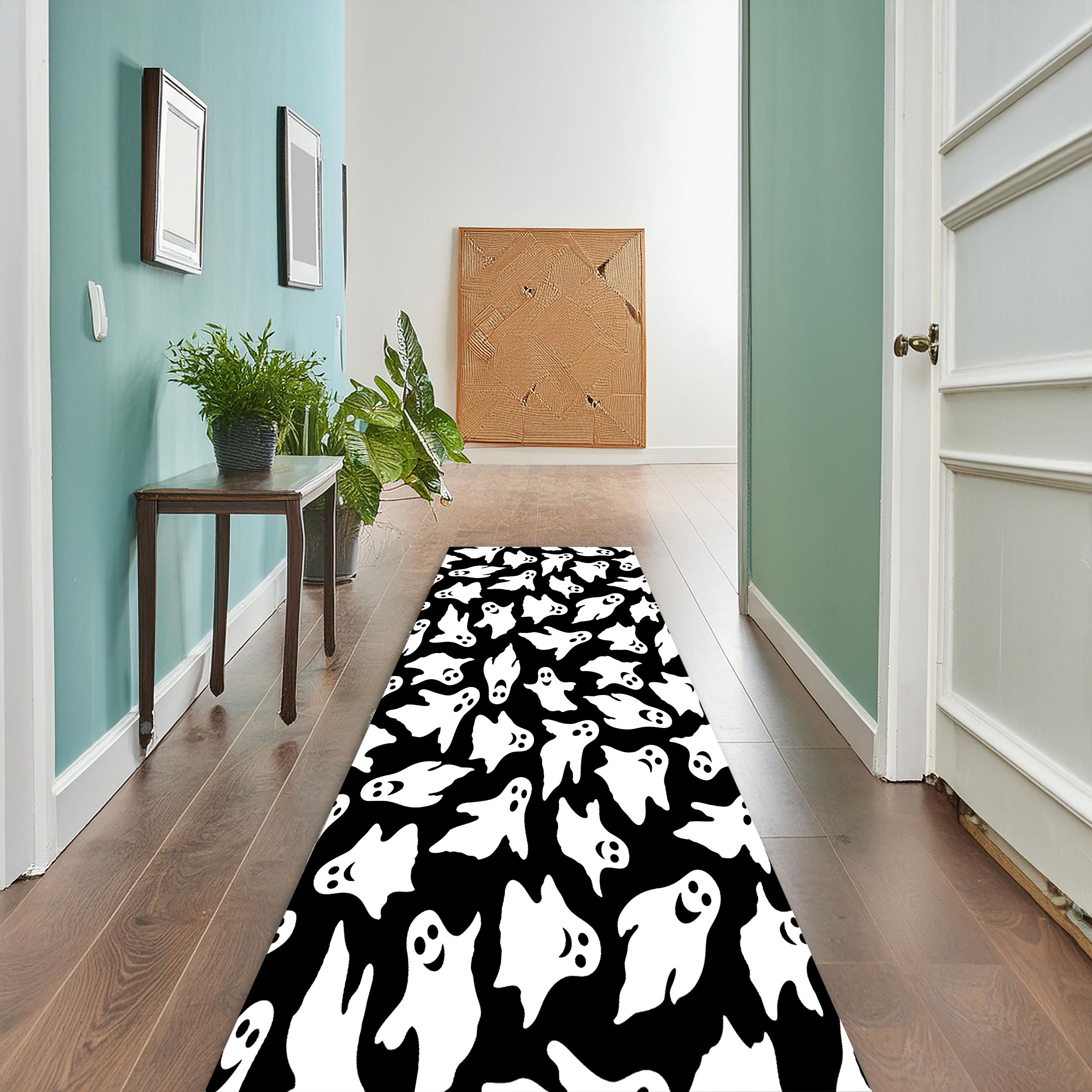 Ghost Rugs Ghost Hallway Rug, Halloween Rug, Runner Rug, Rug for Halloween, Horror ...
