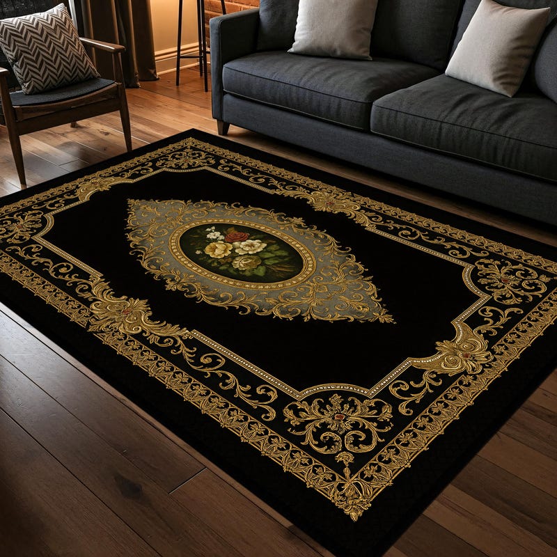 Gold Oriental Rug - Etsy