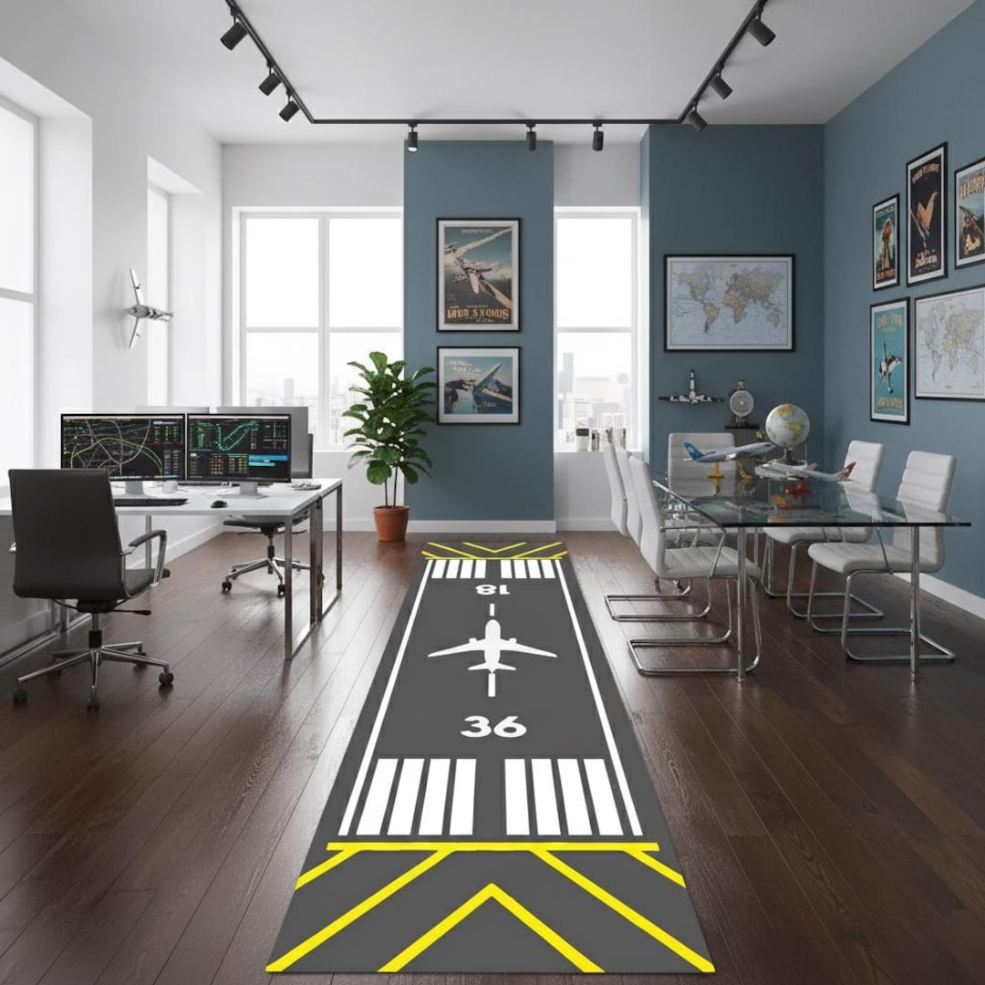 Runway Rug, Airport Rug, Plane Rug, Aviation Rug, Aviation Rug ...