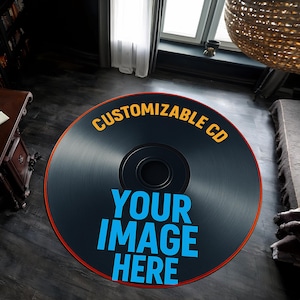 Custom Game CD Rug, Video Game Disc Rug, Personalized Gamer Decor, Personalized Carpet for Game Rooms, Gift for Gamers