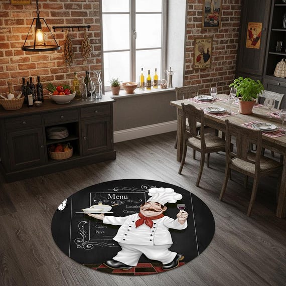 Runder Teppich für die Küche, Teppich für Küche, runder Teppich, Wohnzimmerteppich, Wohnzimmerteppich, runder Teppich, rutschfest