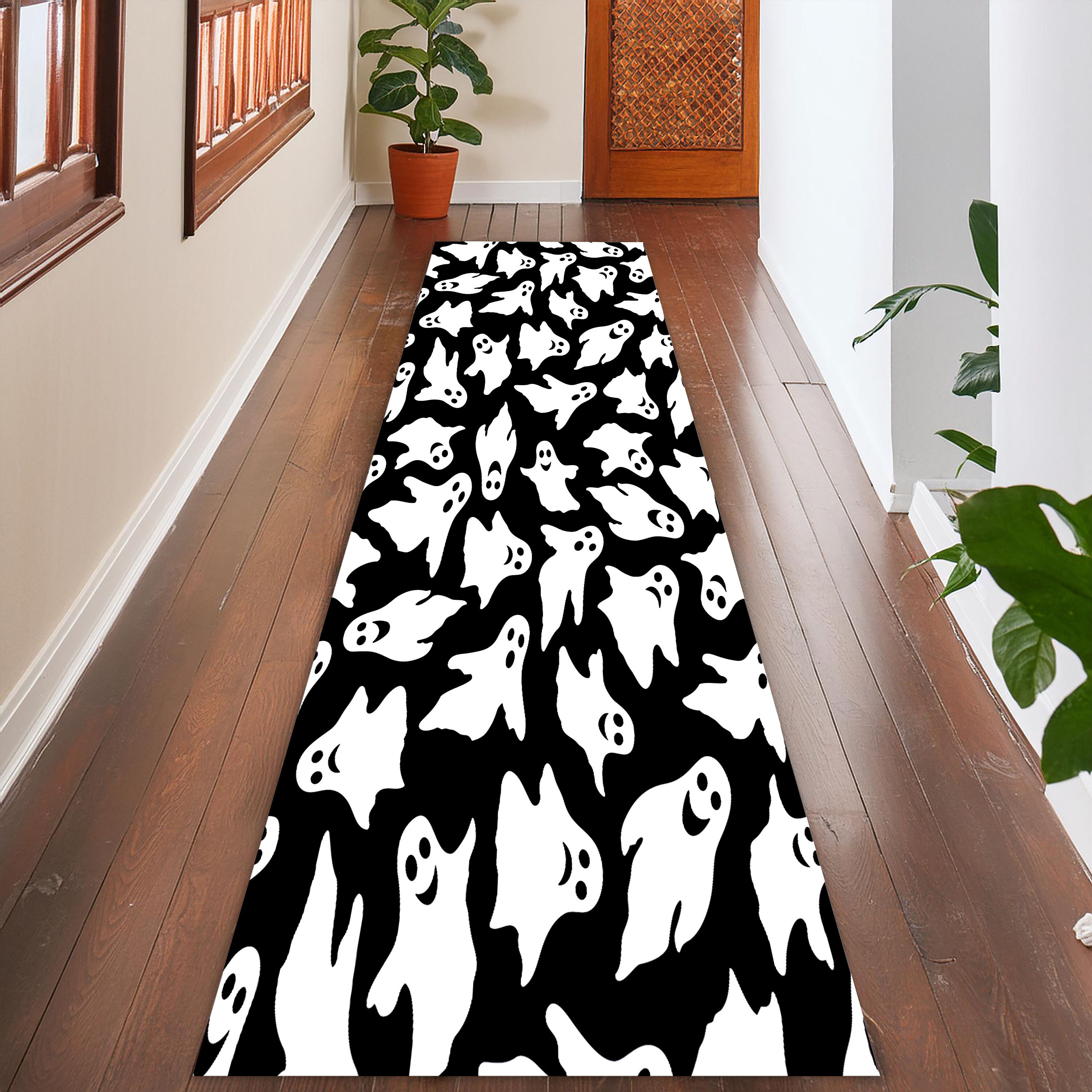 Ghost Rugs Ghost Hallway Rug, Halloween Rug, Runner Rug, Rug for Halloween, Horror ...