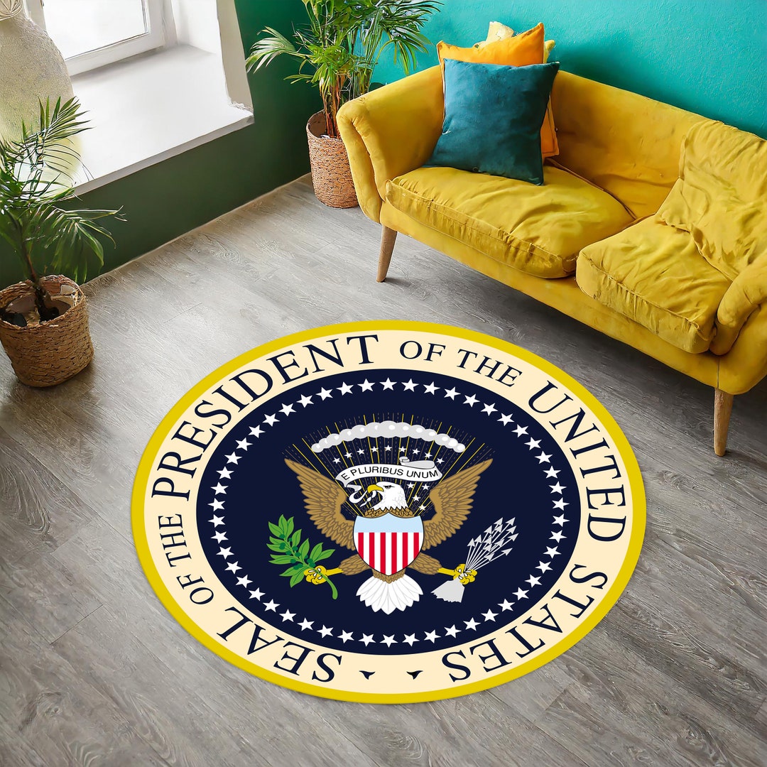 American Eagle Rug, Seal of the American President Rug, Round Rug