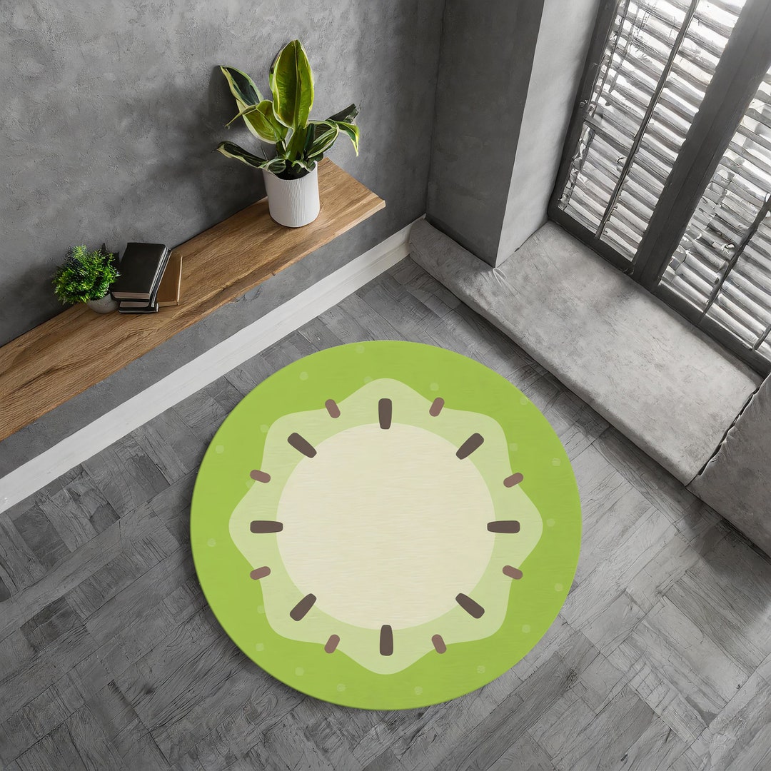 Kiwi Rug,fruit Rug,kiwi Round Rug,kiwi Circle Rug,circle Rug,round Rug ...