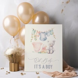 Es una tarjeta imprimible de felicitaciones de niño, Hola bebé, Tarjeta de baby shower, Anuncio de bebé, Tarjeta de bebé, Descarga instantánea JPG/PDF.