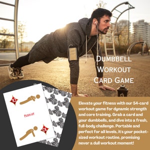 Juego de cartas de entrenamiento con mancuernas