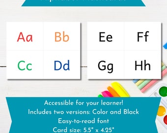 Printable ABC Flashcards for Toddlers and Preschoolers (Digital Download)