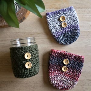 Jar Sweater; Jar Cozy; Jar Warmer; Sourdough Starter Sweater : fits Mason, Weck, Wide Mouth, Tulip Jars etc.