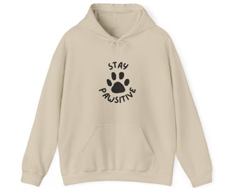 Unisex Heavy Blend™ Hooded Sweatshirt, Letter Printed Hoodie, Cat Paw Hoodie