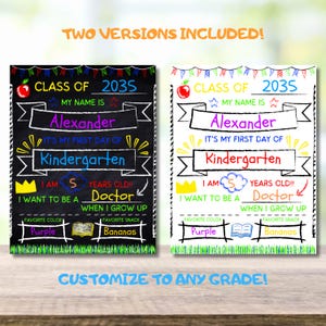 Editable Back to School Sign: Personalized Printable Template (Digital Download)
