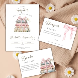 Pacchetto di inviti per baby shower "Storybook": Floral Coquette (download digitale)