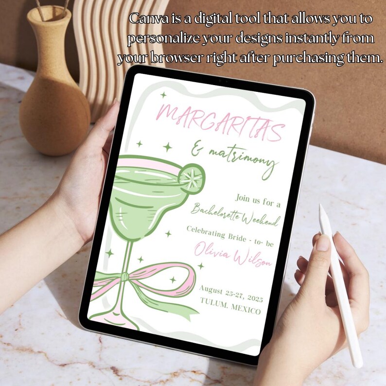 Margarita Bachelorette Invitation: Whimsical Girls Trip Itinerary ...
