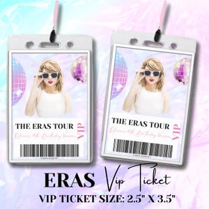 VIP Party Pass Badge bearbeitbar in meiner Geburtstags-Ära, Party Pass Trendy, Vip Badge Lanyard Abzeichen 2,5x3,5 Zoll, selbstbearbeitbarer Musikgeburtstag