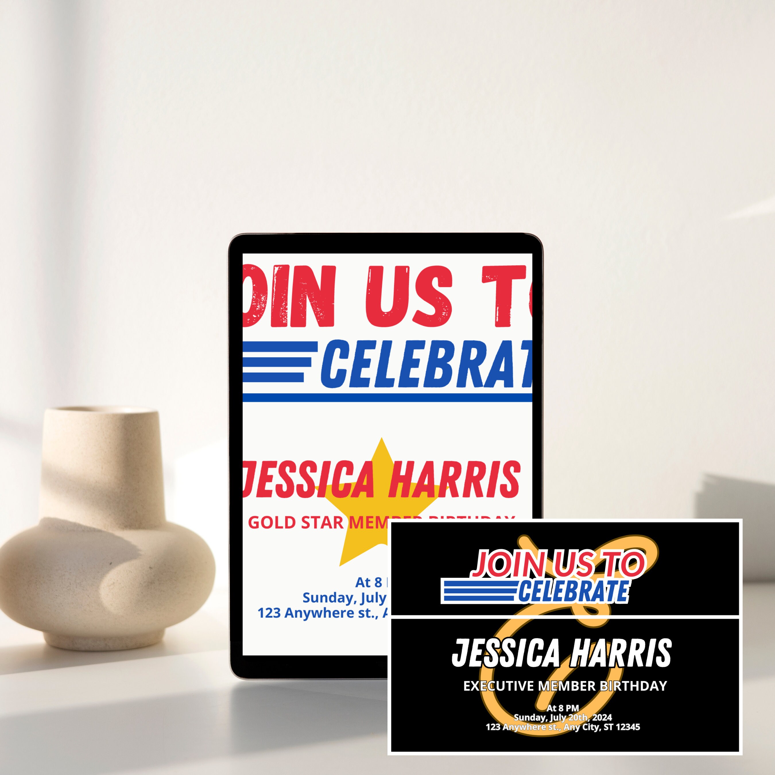 Costco Party Invitation Costco Birthday Invite Customizable Gold Star