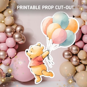 Winnie the pooh Big Decor cutout Classic Winnie The Pooh Large Cutout Baby Shower/Birthday Yard Sign Decor Instant Download bear pdf png jpg