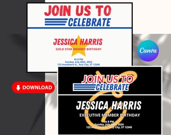 Costco Party Invitation Customizable Gold Star, Executive Membership ...