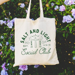 Christian Tote Bag, Easter Gift for Her, Christian Gifts, Christian Apparel Christian Clothing Stay Salty Beach Bags Baptism Gift for Adults