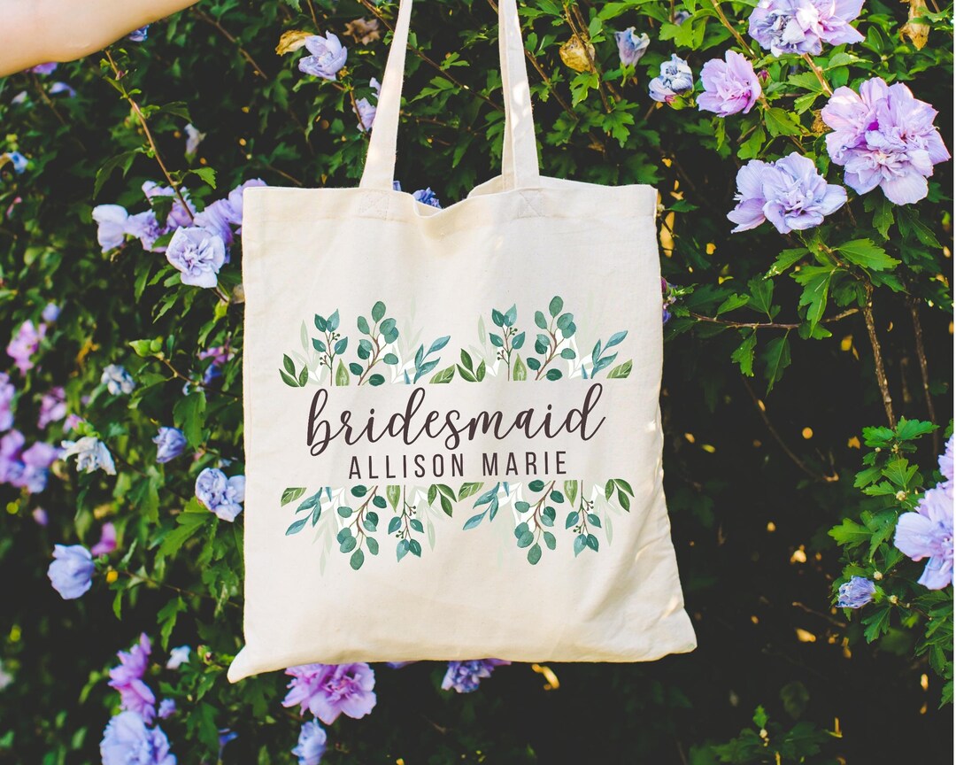 Bridesmaid Tote Bag, Personalized Bridesmaids Gifts, Bachelorette Party ...