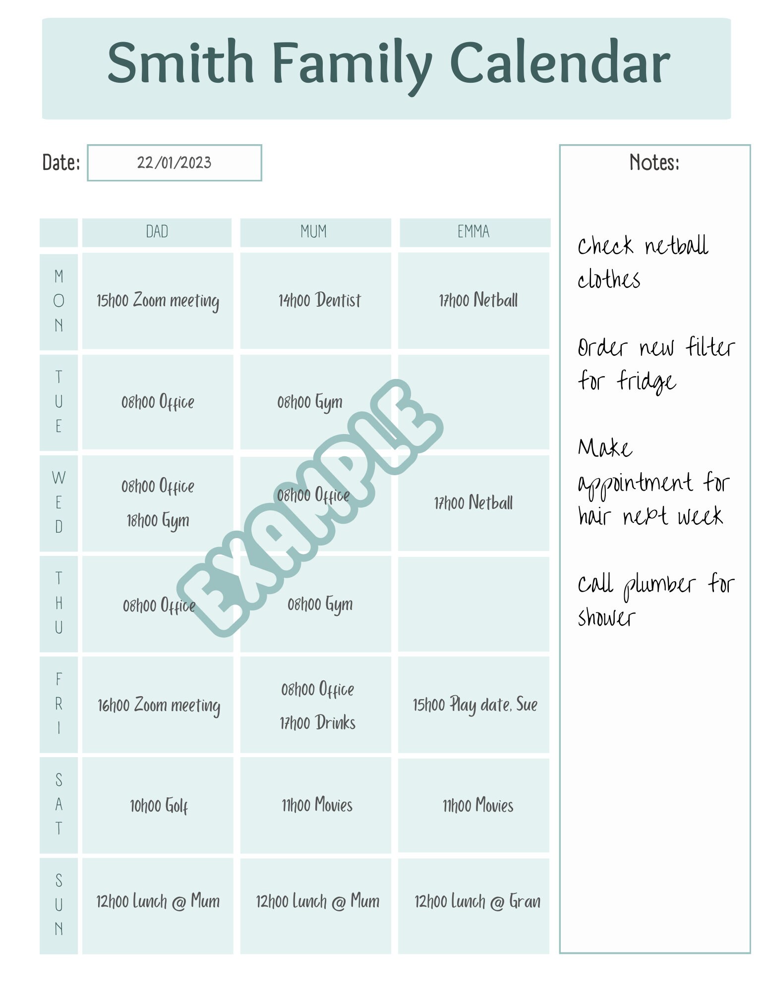 Ultimate Family Organization Bundle EDITABLE Weekly Family Planner ...