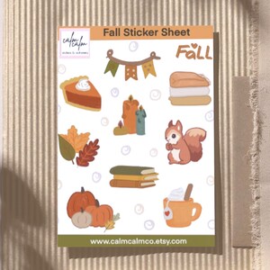 Fall Sticker Sheet: Autumn Scrapbook, Journal & Planner Stickers