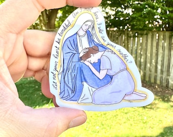 Virgen de Guadalupe Mama Mary Vinyl Sticker Our Lady of Guadalupe Catholic Decal Catholic Sticker