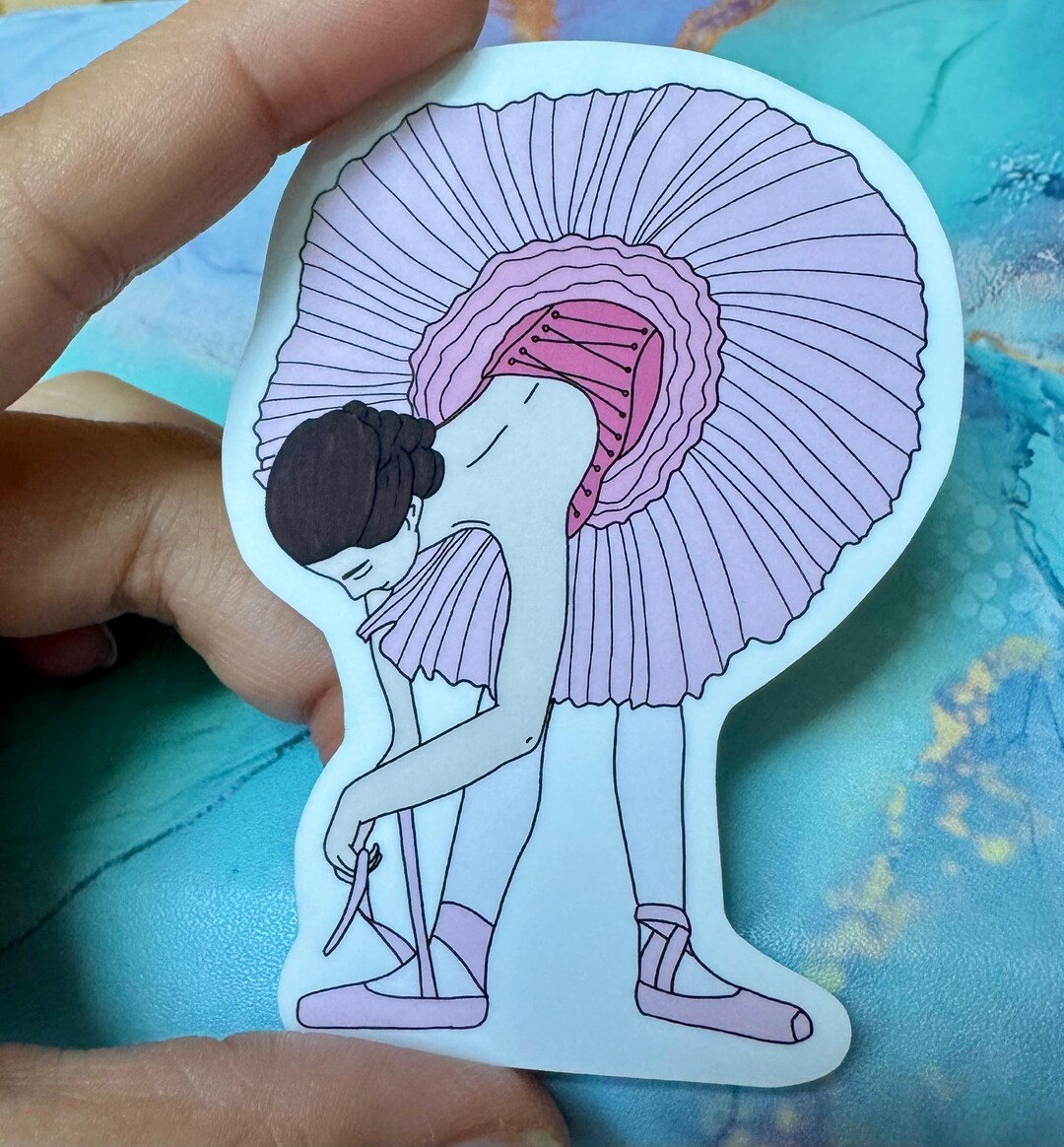 Pink Ballerina Sticker: Ballet Dancer Laptop Decal - Etsy