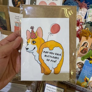 Tarjeta de cumpleaños divertida, tarjeta de corgie, tarjeta de cumpleaños para amantes de los perros, ¡un montón de diversión con el trasero de un corgie!